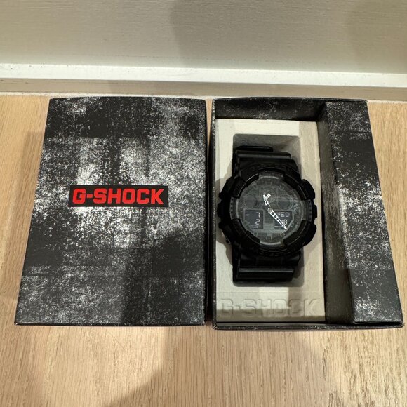 Casio G-Shock GA100 Men's Tough Analog-Digital Watch 200M Water Resistant